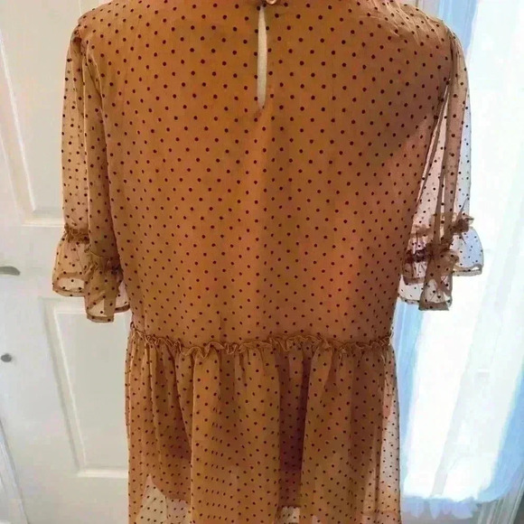 NWT Hayden LA Boho Pokodot Babydoll Blouse (Large) - Picture 2 of 4